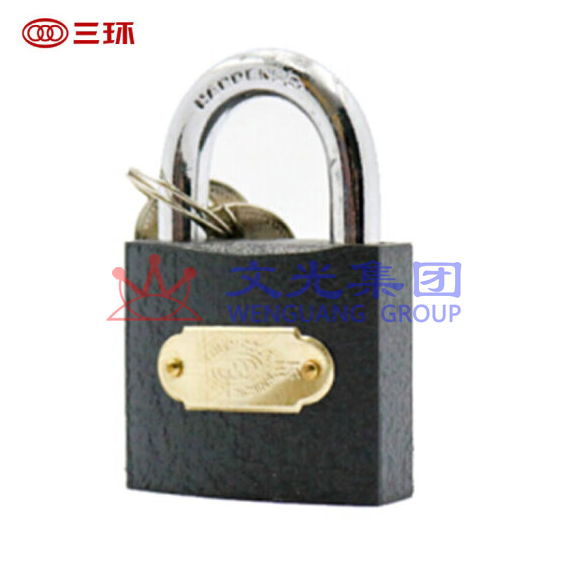 三环 互通铁挂锁 互开锁 通开锁 50mm 10把锁配1把钥匙 单位:把 SKU:WG0116204
