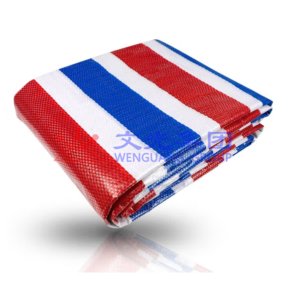 彩条布6*8米 户外防雨布防水布加厚塑料布篷布防汛苫盖-文光商城