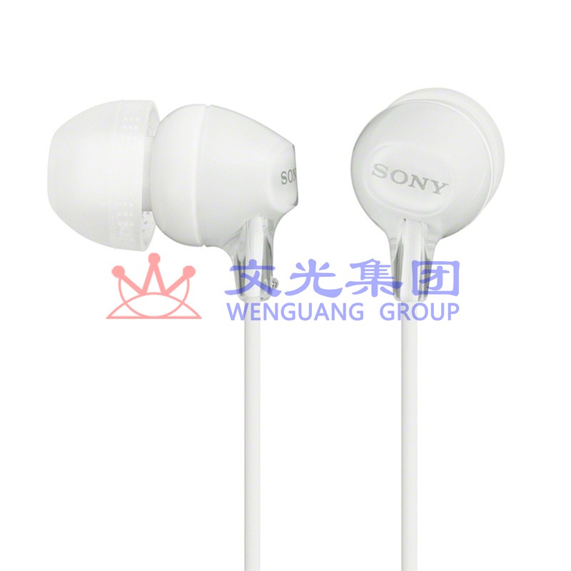索尼(SONY) MDR-EX15LP 小巧入耳式耳机,佩戴舒适 半透明果冻色渐变机身 白色 SKU:WG0047974